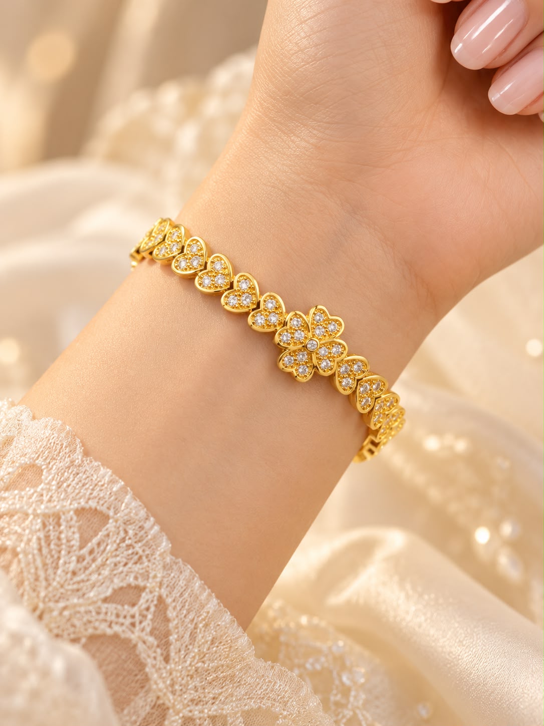 Flower & Heart Premium Bracelet